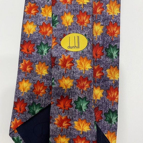 Dunhill vivid, multicolor leaf tie - Picture 3 of 3